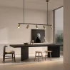 Rail Ceiling Lamp - 5 Adjustable Gold Spotlights - 110CM image 7