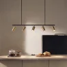 Rail Ceiling Lamp - 5 Adjustable Gold Spotlights - 110CM image 7