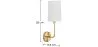 Lamp Wall Light - Gold with Fabric Shade - Miu image 7