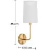 Lamp Wall Light - Gold with Fabric Shade - Miu image 7