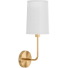 Buy Lamp Wall Light - Gold with Fabric Shade - Miu Gold 60524 - in the UK