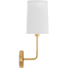 Buy Lamp Wall Light - Gold with Fabric Shade - Miu Gold 60524 - in the UK