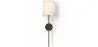 Lamp Wall Light - Black with Fabric Shade - Dena image 7