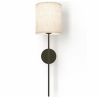 Lamp Wall Light - Black with Fabric Shade - Dena image 7
