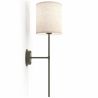 Lamp Wall Light - Black with Fabric Shade - Dena image 7