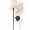 Lamp Wall Light - Black with Fabric Shade - Dena image 7