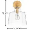Lamp Wall Light - Gold Metal and Crystal - Sabela image 7