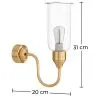 Chandelier Lamp - Golden Wall Light - Driss image 7