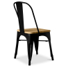 Buy Dining Chair - Industrial Design - Wood & Steel - Stylix Red 99932897 in the United Kingdom