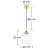 Ceiling Lamp - Pendant Lamp - Glass and Metal - Amaia image 7