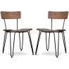 Pack of 2 Wooden Dining Chairs - Industrial Design - Hairpin image 7