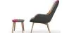 Armchair with Footrest - Upholstered in Patchwork Fabric - Kontur image 7