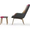 Armchair with Footrest - Upholstered in Patchwork Fabric - Kontur image 7