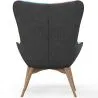 Armchair with Footrest - Upholstered in Patchwork Fabric - Kontur image 7