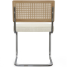 Buy Dining Chair with Armrests - Upholstered in Bouclé Fabric - Wood and Rattan - Birey White 60537 with a guarantee