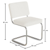 Buy Dining Chair - Upholstered in Bouclé Fabric - Henr White 60539 with a guarantee