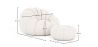 Upholstered Armchair with Ottoman - White Boucle - Rubi image 7