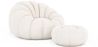 Upholstered Armchair with Ottoman - White Boucle - Rubi image 7