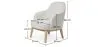 Upholstered Dining Chair - White Boucle - Letter image 7