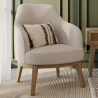 Buy Upholstered Dining Chair - White Boucle - Letter White 60543 - prices