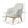 Upholstered Dining Chair - White Boucle - Letter image 7
