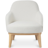 Buy Upholstered Dining Chair - White Boucle - Letter White 60543 - in the UK