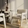 Upholstered Dining Chair - White Boucle - Colette image 7