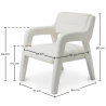Buy Upholstered Dining Chair - White Boucle - Colette White 60544 with a guarantee