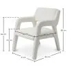 Upholstered Dining Chair - White Boucle - Colette image 7