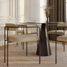 Buy Upholstered Dining Chair - Velvet - Garne Taupe 60545 - prices