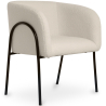 Buy Upholstered Dining Chair - White Boucle - James White 60547 at Privatefloor
