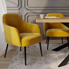 Buy Upholstered Dining Chair - Velvet - Hyra Yellow 60548 with a guarantee