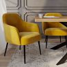 Buy Upholstered Dining Chair - Velvet - Hyra Yellow 60548 with a guarantee