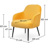 Buy Upholstered Dining Chair - Velvet - Hyra Yellow 60548 home delivery