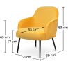 Buy Upholstered Dining Chair - Velvet - Hyra Yellow 60548 home delivery