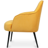 Buy Upholstered Dining Chair - Velvet - Hyra Yellow 60548 at Privatefloor