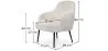 Upholstered Armchair - White Bouclé - Hyra image 7