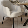 Buy Upholstered Dining Chair - White Boucle - Hyra White 60549 in the United Kingdom