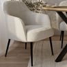 Upholstered Armchair - White Bouclé - Hyra image 7
