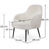 Buy Upholstered Dining Chair - White Boucle - Hyra White 60549 - prices