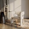 Upholstered Dining Chair - White Boucle - Ashley image 7
