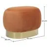 Pouf - Velvet and Metal - Luxe image 7