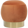 Buy Pouf - Velvet and Metal - Luxe Orange 60552 home delivery