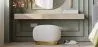 Pouf Luxury Home Foot Rest - White Boucle - Luxe image 7