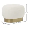 Pouf Luxury Home Foot Rest - White Boucle - Luxe image 7