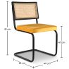 Pack Industrial Design Dining Table 150cm & 6 Rattan Dining Chairs - Velvet Upholstery - Puila image 7