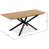 Pack Industrial Design Wooden Dining Table (220cm) & 8 Rattan Dining Chairs - Bruna image 7