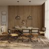 Pack Industrial Design Wooden Dining Table (220cm) & 8 Rattan Dining Chairs - Bastral image 7