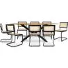 Pack Industrial Design Wooden Dining Table (220cm) & 8 Rattan Dining Chairs - Bastral image 7