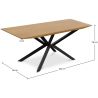 Pack Industrial Design Wooden Dining Table (220cm) & 8 Rattan Dining Chairs - Bastral image 7